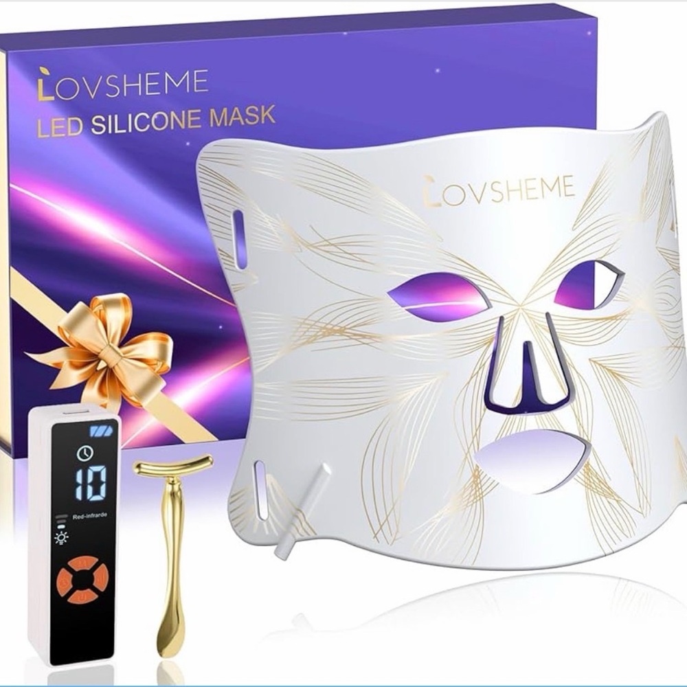 Red Light LED Face Mask Beauty Blue Light Skincare Facial 320 LEDs 3 Modes